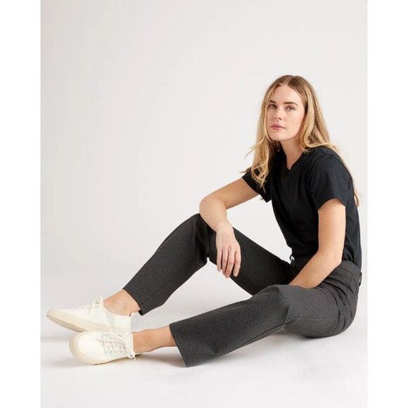 New Quince Ultra-Stretch Ponte Bootcut Pant Petite Charcoal M - Picture 5 of 6